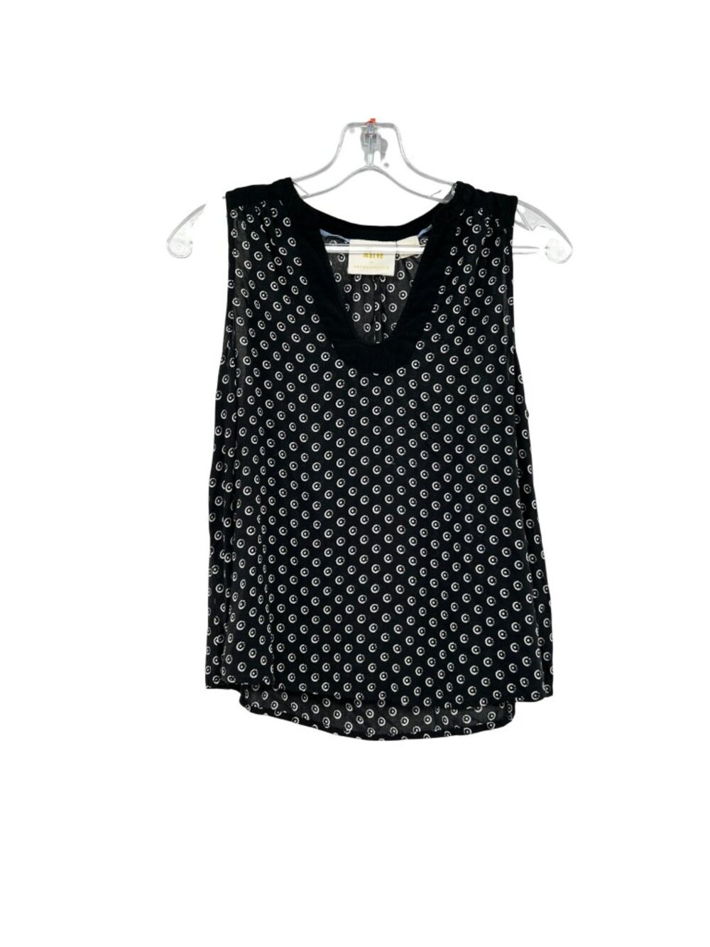 Maeve by Anthropologie Pullover Tank Top Black/White Print Size 8